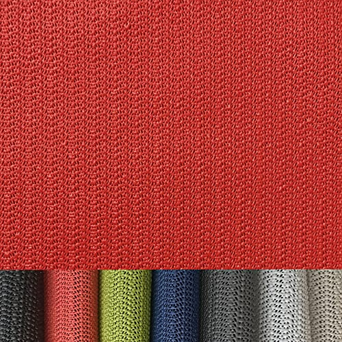 Gartentischdecke geschäumt eckig rund oval wetterfest rutschfeste Weichschaum Tischdecke abwaschbar Garten Balkon Outdoor Camping mit Fransen (Rot, 140cm Rund)