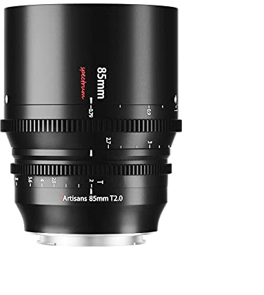 7artisans 50 mm T2.0 große Blende, Cine-Objektiv, kompatibel mit Nikon Z-Mount-Kamera, manueller Fokus, geringe Verzerrung, Kinoobjektiv für Z5 Z6 Z7 Z9 Z50 Z6II Z7II ZFC, Schwarz