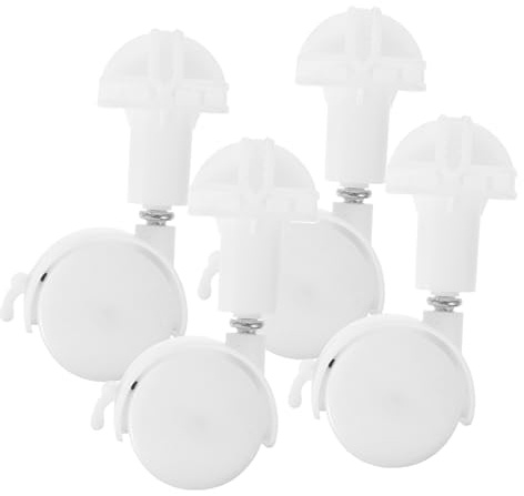 CAXUSD 4pcs Pet Cage Caster Wheels with Brakes Heavy Duty Swivel Casters for Hardwood Floors Replacement Wheels for Furniture and Cages White