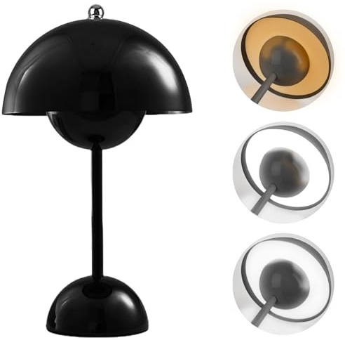 Sladdlös LED-bordslampa, touch, dimbar, svampformad bordslampa, LED, Flowerpot, batteri, lampa för sovrum, kontor, barer, restauranger
