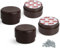 F!XBL Möbelfüße verstellbar selbstklebend Füße für Möbel Ø 55 mm Möbelerhöhung 23-35 mm hoch 4er Set Möbelbeine Rund Braun