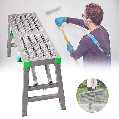 Échafaudage Pliant Portable en Acier, Plate-Forme de Travail en Acier, échafaudage de soudage, Tour, échelle, Tabouret, Banc pour Le Lavage des véhicules, Le Nettoyage, la décoration, Charge