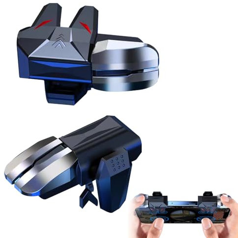 1 Paar Mobile Controller, PUBG Game Trigger Handy-Spielauslöser Shoot Sensitive Joystick Gaming Gadgets Aim & Fire Game Phone Button Empfindlichen Ziel Feuerauslösern G21 Kompatibel mit Smartphone (B)