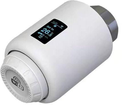 Restikiant Tuya TRV Wifi Termostato Hogar Inteligente Cabeza TermostáTica VáLvula de Radiador Actuador CalefaccióN Controlador de Temperatura Alexa