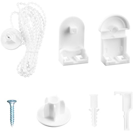 Tabanzhe Roller Blind Fittings-25mm Plastic Replacement Repair Kit for Curtain Roller Blind Spares Accessories with Beaded Chain