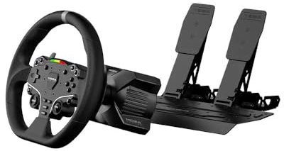 MOZA R3 Bundle Volante Simulatore di Guida PC con Base Direct Drive 3.9 Nm, Volante Gaming ES Lite, Pedaliera Sim Racing SR-P Lite, Morsetto da Tavolo Incluso, Postazione Sim Racing