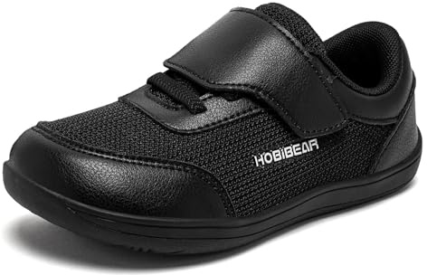 HOBIBEAR Barfotaskor breda sneakers pojkar flickor andas halkfria minimalistiska promenadskor med kardborreband utomhus fritid bekväma barfotaskor