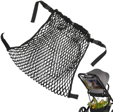 Kinderwagen-Organizer Große Kapazität, verstellbares Cargonetz und