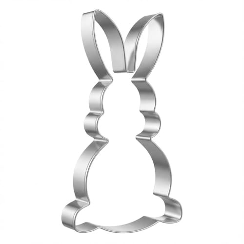 Rabbit Cookie Cutters,Easter Bunny Mould,Cookie Cutters,Rabbit Cutters for Baking,Easter Decorations,5 Inch Large Bunny Cookie Biscuit Cutter Biscuits- Stainless Steel