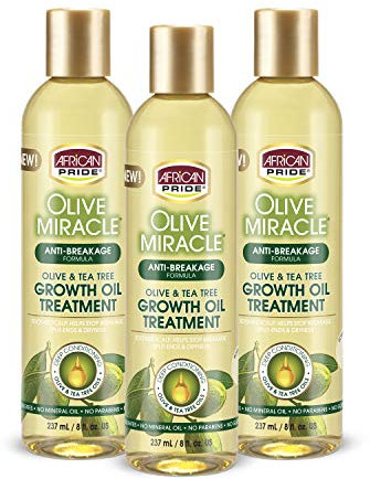African Pride Olive Miracle Anti-Breakage Growth Oil (Triple Pack) by African Pride Olive Miracle Anti-Breakage Growth Oil