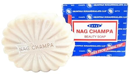 Nag Champa Natural Soap - Large 150 Gram (5 Ounce) Bar - Satya Sai Baba