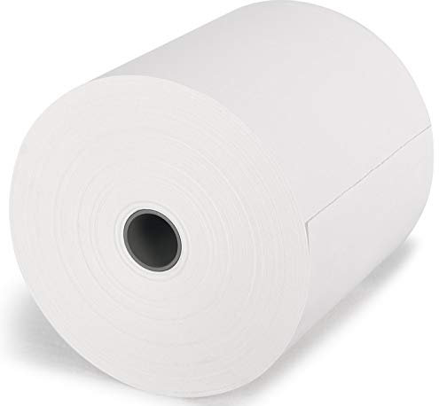 KK Verpackungen® Thermorollen | 50 Rollen, 80mm x 80mx 12 mm EC-Cash Bonrollen mit Ø78mm | Kassenrollen aus BPA freiem 55g/m² Thermopapier