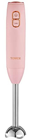 Tower Cavaletto T12059PNK Stick Blender with Turbo Function, 600W, Marshmallow Pink and Rose Gold