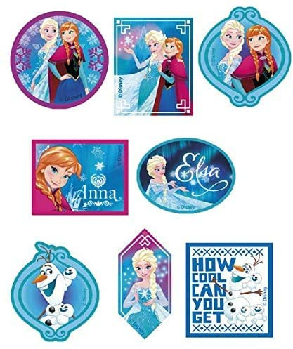 8 toppe serigrafate per bambini da stirare sui vestiti. Applicazioni termoadesive per riparare e decorare pantaloni, giacche, maglioni, zaini, ecc. (Frozen 2 Forma)