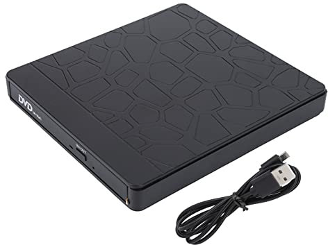 Extern CD DVD-enhet, Bärbar USB TYPE C Optisk Enhet Inbyggd CD-brännare DVD-spelare Stenmönster Plug And Play DVD-läsare för Bärbar Dator