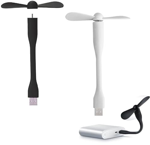 Mini USB Ventilator,90mm USB Ventilator Mit Flexiblem Hals,2 Stücke Flexibler Mini-USB-Ventilator,Mini-USB-Ventilator,Abnehmbarer Lüfter Für PC Powerbank,USB-geräte,Mini Ventilator USB C Telefon Fan