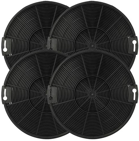 vhbw 4x Filtres à charbon actif compatible avec Zanussi ZHC9131X, ZHG511G, ZHC6131X, ZHG51250GA, ZHG51260GA, ZHG512G hotte aspirante - 15 cm