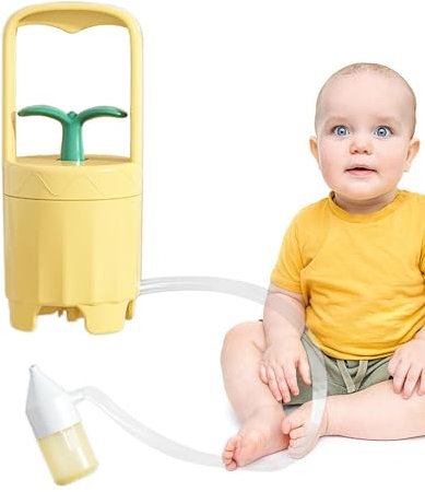 Raypontia Nasensauger mit Pumpe, manueller Nasensauger | Cartoon manueller Nasensauger,Benutzerfreundlicher Anti-Rückfluss-Nasensauger, süßer Nasensauger für Jungen und Mädchen