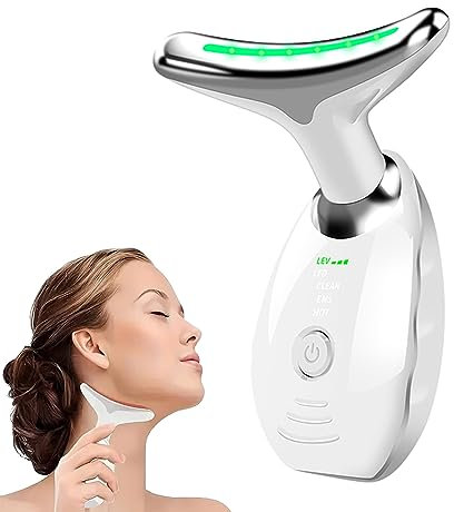 Firming Wrinkle Removal Facial Massager Tool for Face and Neck, Face Sculpting Tool, Facial and Neck Massage Kit, 3 Massage Mode for Anti-Aging, Lifting and Smooth (White)