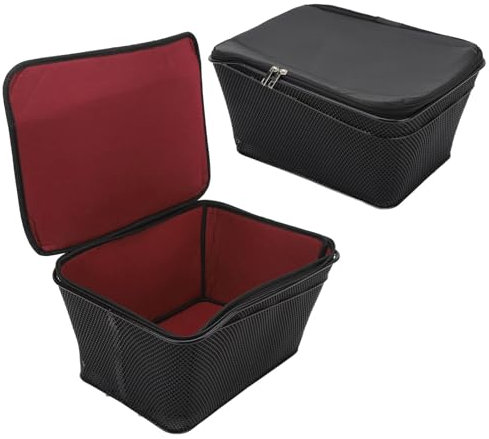 LIYJTK Cesta para Bicicletas 20L Capacidad 20kg Estante para rodamientos Bolsa de Almacenamiento Cubierta de Marco Forjado de Metal de Hierro Adecuado para Mochilas Escolares para niños,