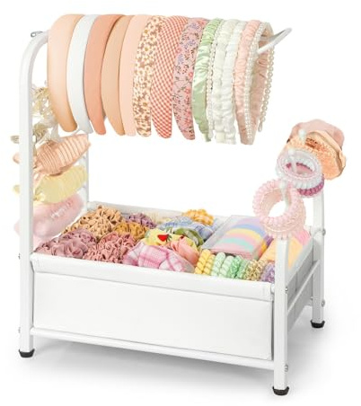 VINCOURNA Porta Cerchietti Bambina, Porta Cerchietti con Collane & Braccialetti, Portacerchietti Bambina, Mollette Capelli, Elastici per Capelli & Orecchini