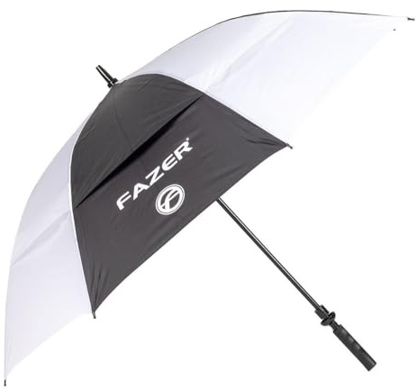 FAZER By American Golf Dual Canopy Golf Umbrella Windproof Strong 62 Double Layer with Auto-Opening, Ergonomic Handle & Lightweight Fibreglass Frame for Wind Resistance on Course