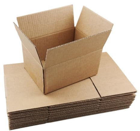 Scatole cartone 35x20x15: opzioni 35x20x5 -> 35x20x20 - set 5 pezzi, mono onda - scatole piccole per spedizioni, imballaggio, e-commerce, regali, confezioni - JUSTFOLDME