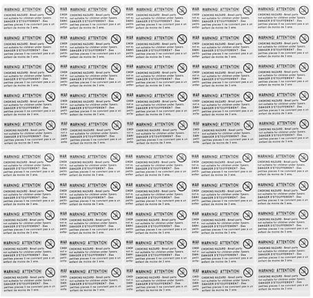 Healvian 200 Pegatinas Autoadhesivas Pequeñas de Peligro de Asfixia para Envío, Etiquetas de Advertencia Transparentes para Menores de 3 Años, Etiquetas de Seguridad para Juguetes