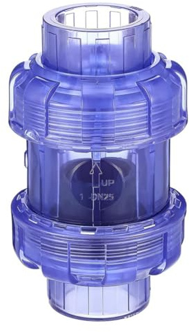 puhae Clear UPVC Check Valve True Union Swing Check Valves Backflow Valve Pipe Fittings (32Mm)
