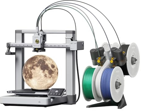 Bambu Lab A1 Combo + LED Lamp Kit, Multi-Color 3D Printing (With AMS lite)
