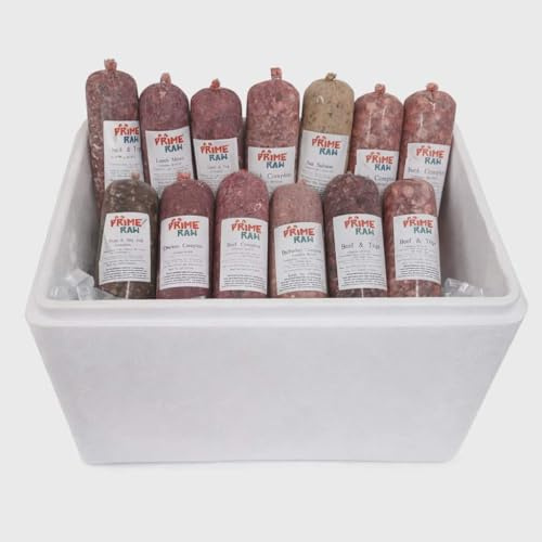 Pack of 20 Prime Raw frozen dog food chubs mince 80/10/10 completes Chubs barf