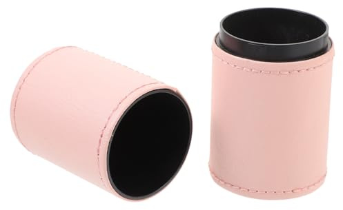 DRESSOOS Portapennelli per Trucco in Pelle Pu Rosa Design Elegante e Funzionale, Organizer Cosmetici Multifunzionale per Bagno e Casa