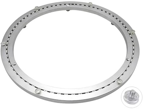 Mute Lar ty Lazy Susan skivspelare – 61 cm aluminiumlegering roterande platta för smidig vridning, perfekt för servering och mässingsskärmar