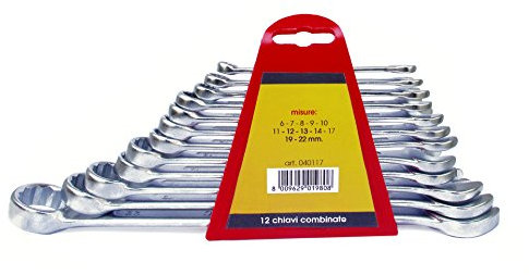 Max-Power 040117 Jeu de 12 clés mixtes œil et plates 6-22 mm