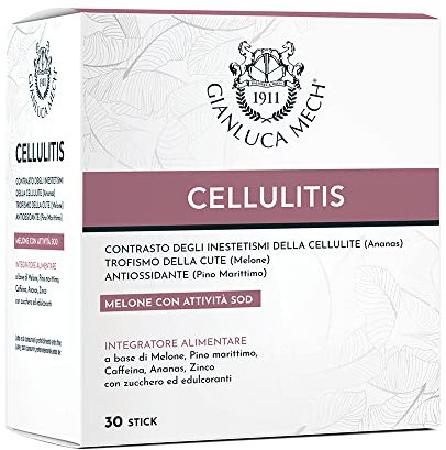 Gianluca Mech - Cellulitis, Suplemento Dietético Contra la Celulitis - 30 Stick