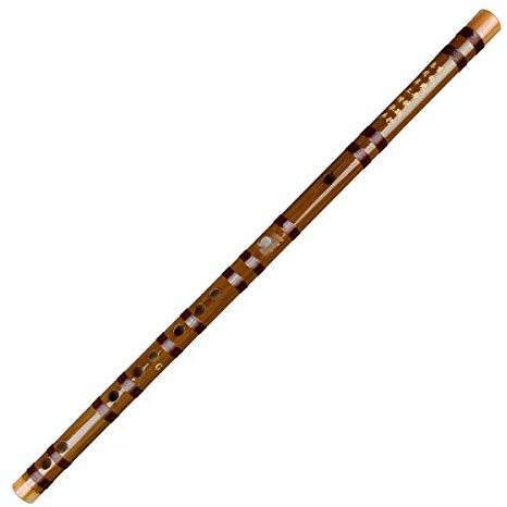 Bamboo Flute with Dark Brown Line Traditional Handmade Chinese Musical Instrument (Key E)