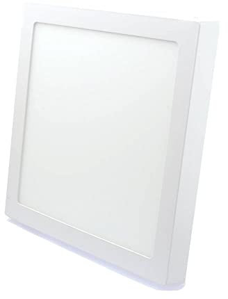 JANDEI - Faretto LED da incasso da 24W, forma quadrata, superficie bianca. Perfetto per casa, soggiorno, corridoio, camera da letto, ufficio. Dimensioni 28,5 x 28,5 x 3 cm. (Bianco neutro 4200K)