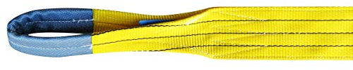 Elingue de levage plate 2 épaisseur à boucle - 3 Tonnes Jaune 5 m