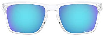Oakley Herren Sylas Sonnenbrille, Polished Clear/Prizm Sapphire, 60/17/140