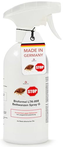 BIODELTA LTK-008 Bettwanzen Spray 1000ml - Anti Bettwanzen Mittel mit Langzeitwirkung - hochwirksames Mittel gegen Bettwanzen - vorbeugend & bei akutem Befall - auf Wasserbasis - Wanzen Spray