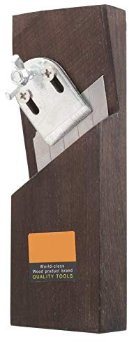 Plan à Main, Banc de Charnière à Lame d'ébène Planeur Chanfrein 45 ° Angle Plans de Lissage en Bois Outils en Coupe avec Porte-gypse du Panneau de Couteau