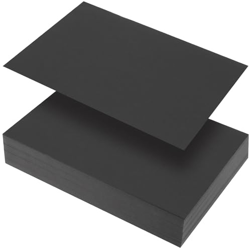 HEIYUET 300 hojas de papel A4, color negro, 120 g/m², A4, juego de papel negro, A4, papel para manualidades, hojas de cartón para manualidades, cartón fotográfico, material de scrapbook