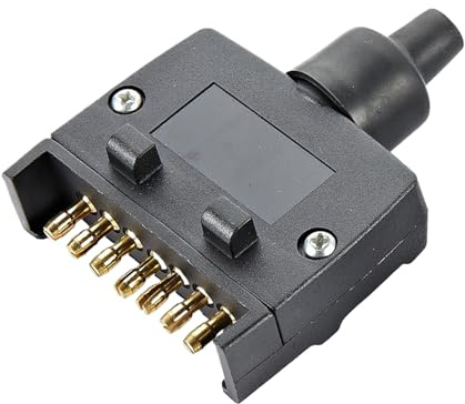 Adaptador de enchufe para remolque, conector plano de 7 pines, impermeable, compacto, duradero, para vehículo, exterior, coche, , camping