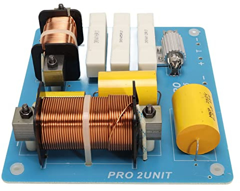 Akozon Divisor de Frecuencia Profesional de 800 W, Crossover de 2 Vías para Gestión de Sonido de Agudos y Graves en Escenarios Al Aire Libre y Altavoces de Conferencias