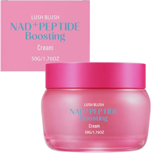 NAD+ Péptido Crema facial antienvejecimiento, crema hidratante con ácido hialurónico y péptidos, crema antiarrugas contra líneas finas, cuidado facial reafirmante para piel seca y cuidado de barrera
