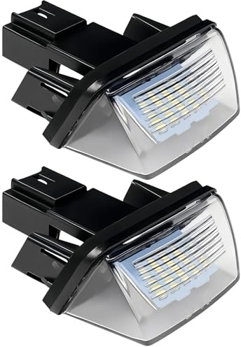 RRICHH Juego de 2Luces para Matrícula Compatibles con BERLINGO C3, C4, C5, DS4, SAXO, XSARA, 206, 207, 306, 307, 308, 406, 407, 5008 y Partner, Repuesto OEM 6340A3 6340.A3