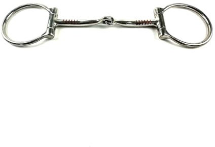 Equine Smile ES0219 JW Mors Western avec anneau en D simple cassé en acier inoxydable Diamètre de l'anneau 63 mm Épaisseur de la morsure 11 mm (14,5 cm)