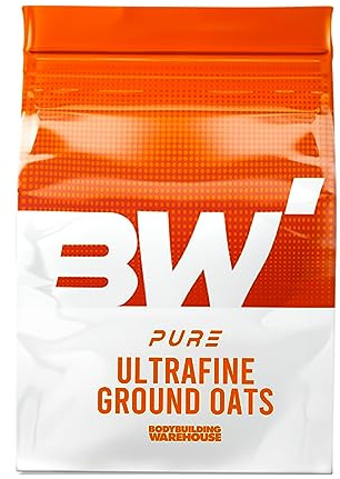 Bodybuilding Warehouse, Pure Ultrafine Ground Oats - Add to your Protein Shakes - (Unflavoured, 1kg)