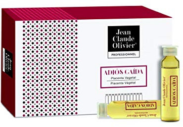 Jean Claude Olivier - Ampollas Anticaída con Placenta Vegetal 12 x 9 ml - Tratamiento Capilar para Hombre y Mujer - Revitaliza el Cuero Cabelludo - Estimula el Crecimiento - Aplicación Fácil y Segura