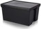 Wham Bam Heavy Duty Recycling Box - 96 Liter mit Deckel - 69 x 49,5 x 37 cm - schwarz